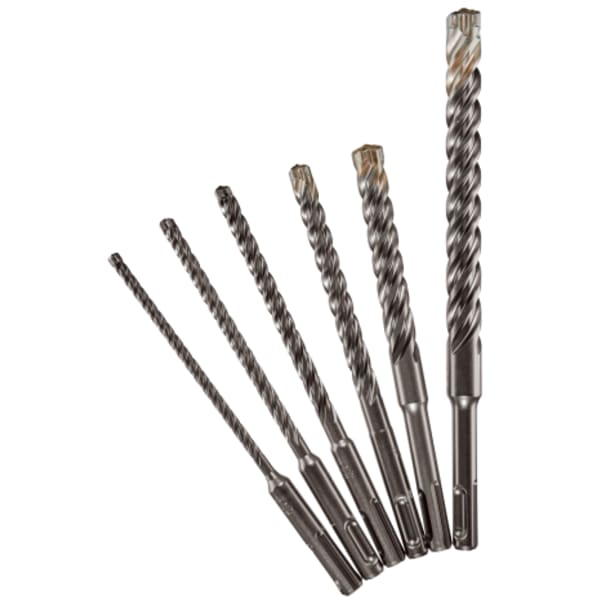 Pacific Plumbing Supply Company 6 Piece MX4 4 Cutter SDS Plus Rotary Hammer Drill Bit Kit